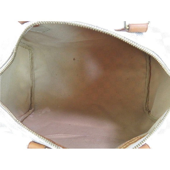 Louis Vuitton White and Tan Checkered Satchel - Picture 8 of 14